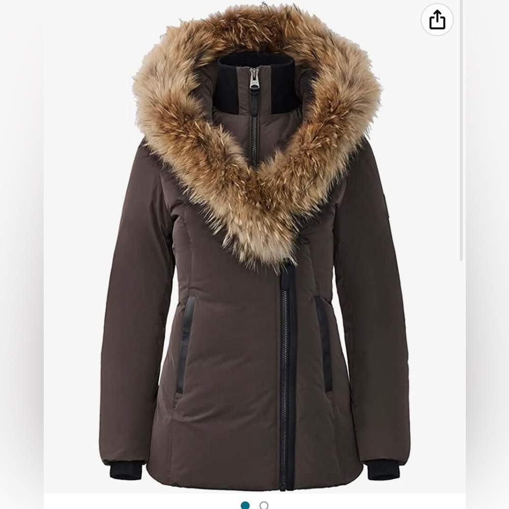 Mackage Womens  Adali Medium Down Jacket, Brown XL brand new with tags